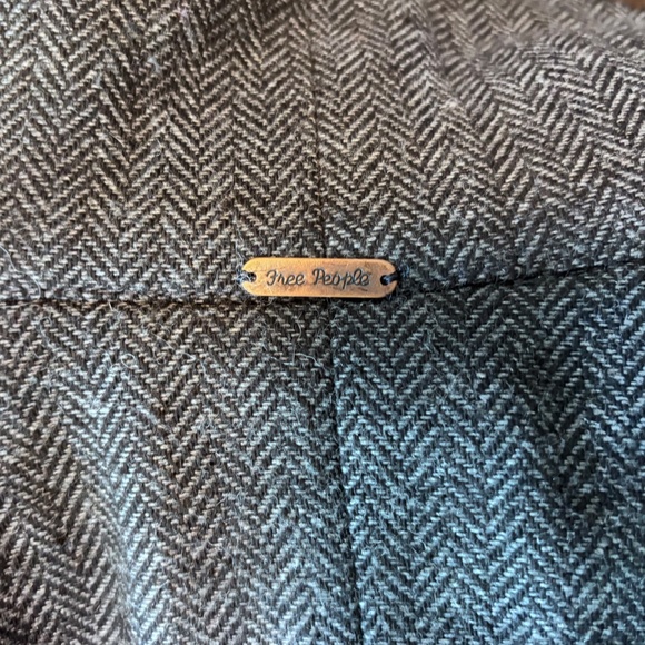 Free People Black & Gray Geometric Patters Open Sweater (Bold Geo Sweater Coat) - Picture 6 of 9